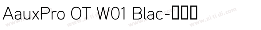 AauxPro OT W01 Blac字体转换